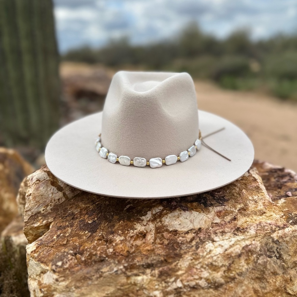 SOLD! Message me to pre make similar! Freshwater Pearl Hat Band - Picture 3 of 5